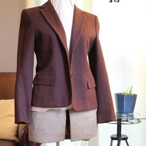 Handmacher Brown Wool Blend Blazer